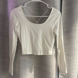 Fashion Nova White Long Sleeve Tie